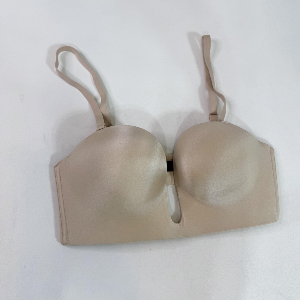 La Senza Bra Womens 34D Beige Strapless Underwire Pushβ Up Padded Seamless NWT